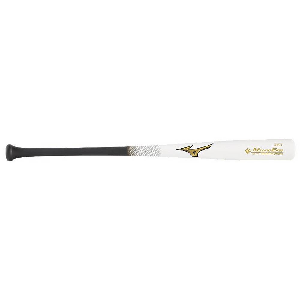 Taco De Baseball Mizuno MZE 271 Bamboo Elite Wood - Homem - Branco/Pretas - UBGHP0362